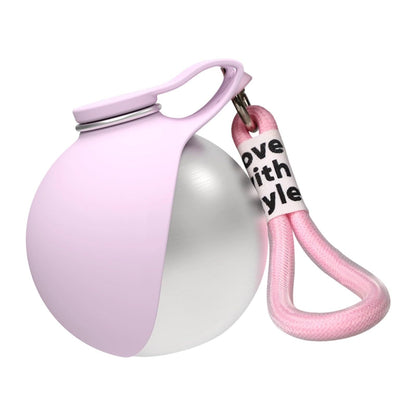 Foldable Silicone Pet Water Bottle, Leak-Proof, Portable with Carabiner Clip