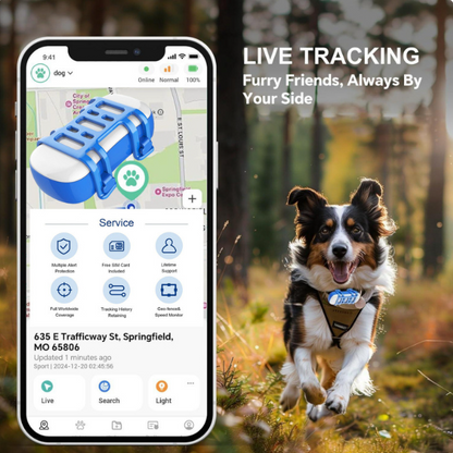 Waterproof Pet GPS Tracker with Real-Time Positioning