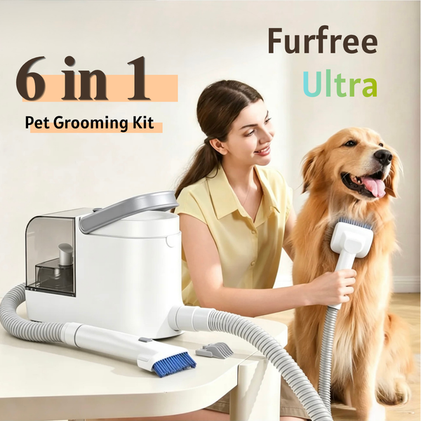 FurFree Ultra 6-in-1 Pet Grooming Vacuum Kit