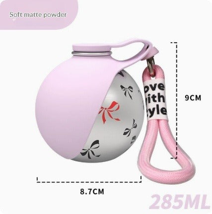 Foldable Silicone Pet Water Bottle, Leak-Proof, Portable with Carabiner Clip