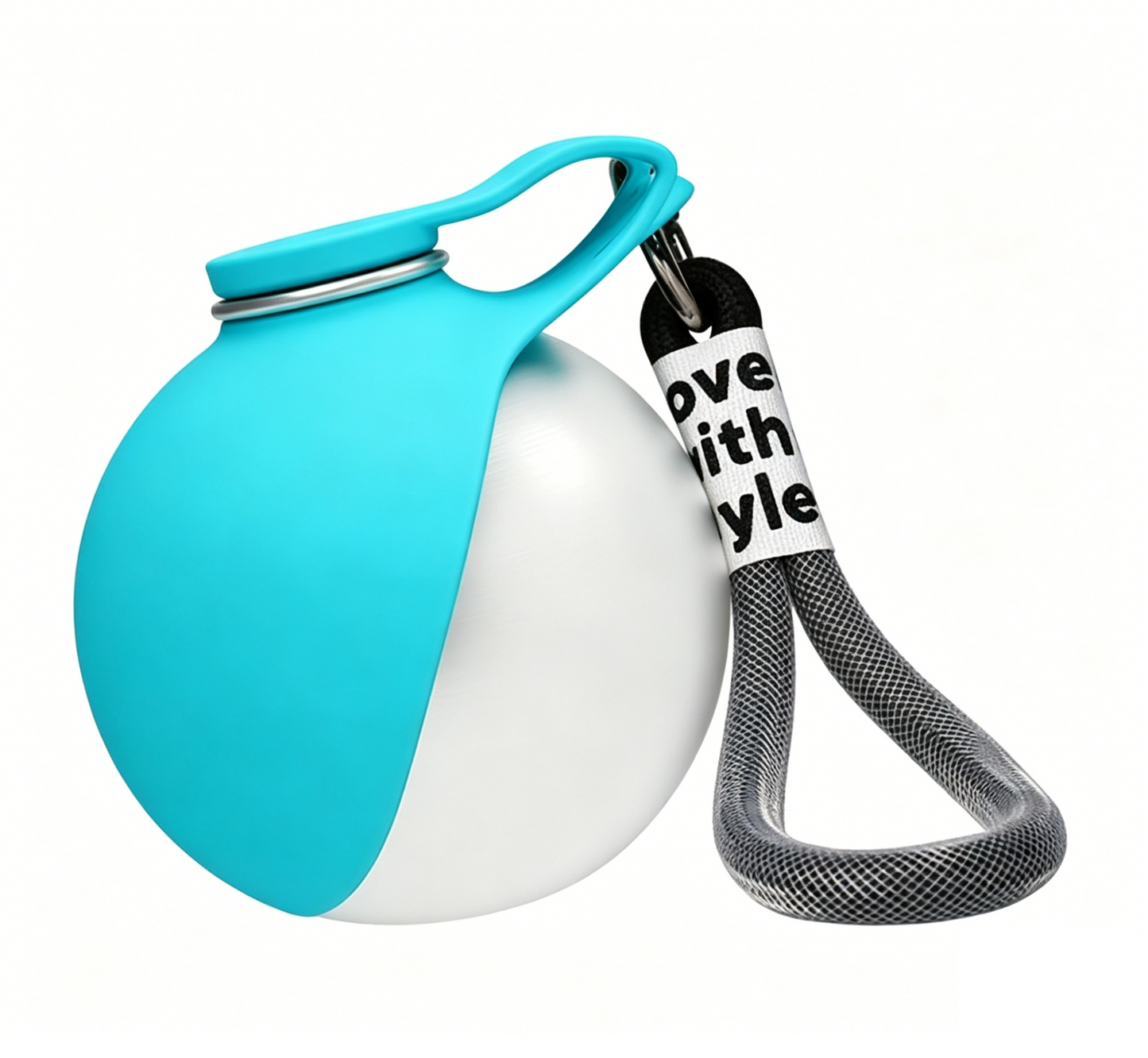Foldable Silicone Pet Water Bottle, Leak-Proof, Portable with Carabiner Clip