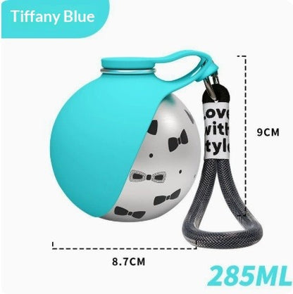 Foldable Silicone Pet Water Bottle, Leak-Proof, Portable with Carabiner Clip