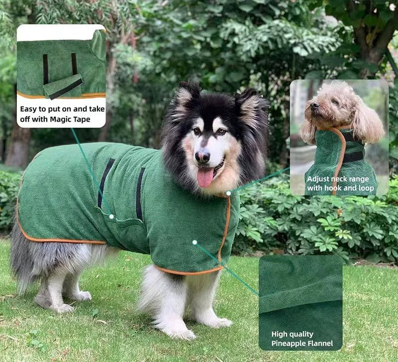 Microfiber Pet Bathrobe Towel for Fast Drying