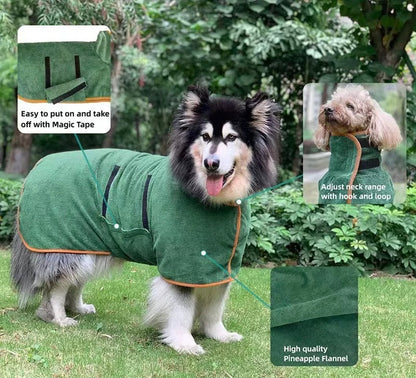 Microfiber Pet Bathrobe Towel for Fast Drying