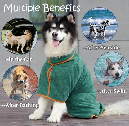 Microfiber Pet Bathrobe Towel for Fast Drying