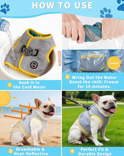 Dog Cooling Vest for Heatstroke Prevention and Comfort