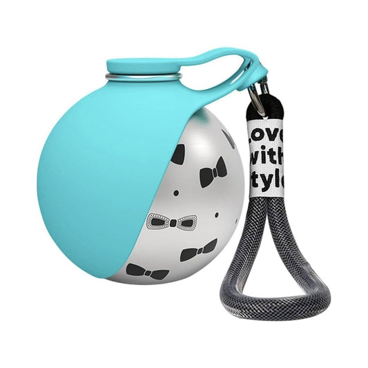 Foldable Silicone Pet Water Bottle, Leak-Proof, Portable with Carabiner Clip